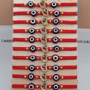 Red hand-woven bracelets price for each